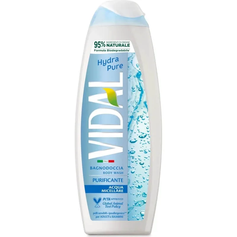 Vidal Hydra pure – gel de duș cu apă micelară, 500 ml — preț și oferte