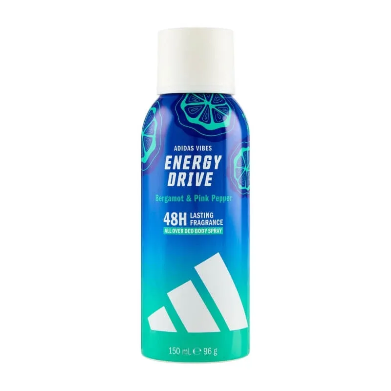 Adidas Vibes Energy Drive – deodorant spray cu protecție de lungă durată de 48 de ore, 150 ml — preț și oferte