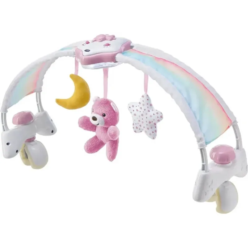 Chicco Rainbow Sky – arc pentru pătuț, culoare roz — preț și oferte