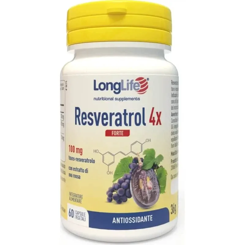 Longlife Resveratrol 4x Forte 60 capsule – supliment antioxidant — preț și oferte