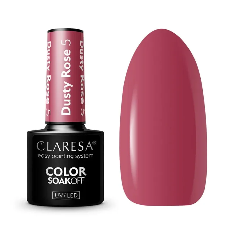 Claresa Soak Off UV/LED Dusty Rose Hybrid Varnish 5, 5 g — preț și oferte