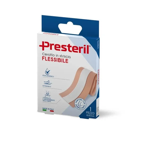 PRESTERIL Bandă de ipsos flexibil 8x50 cm - 1 buc — preț și oferte