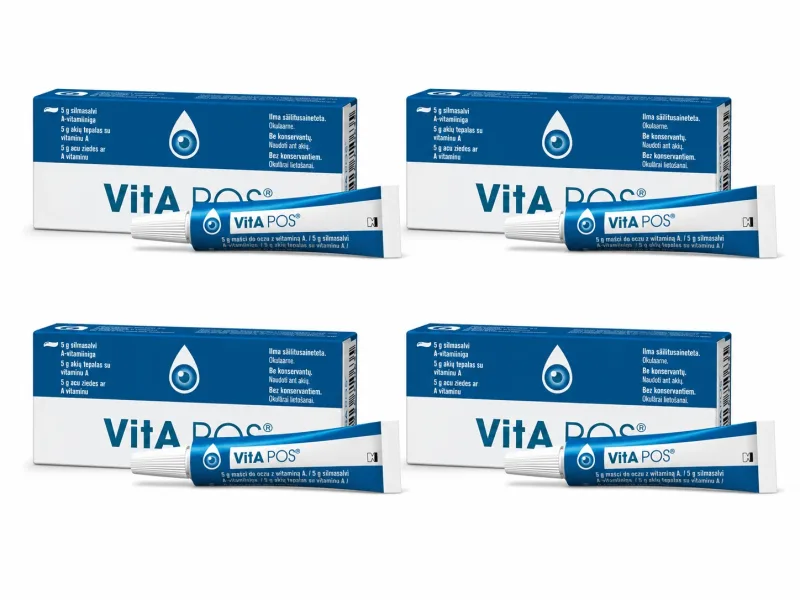 Vita pos, unguent pentru ochi, fără conservanți, 4x5 g — preț și oferte