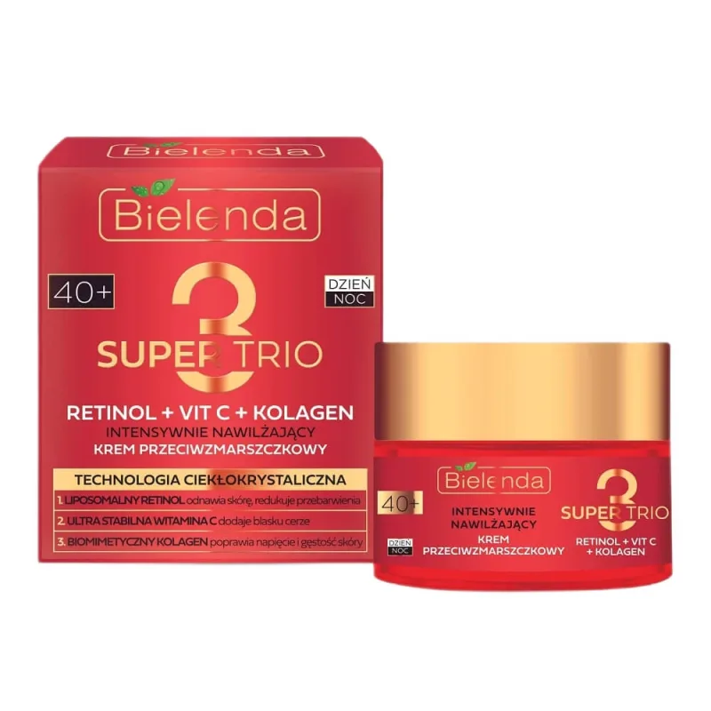 Bielenda Super Trio Cremă hidratantă intensivă antirid 40+, 50 ml — preț și oferte