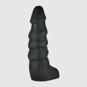 The Ladder Realistic Platinum Silicone X-Large Dildo cu coaste 34 cm - Negru