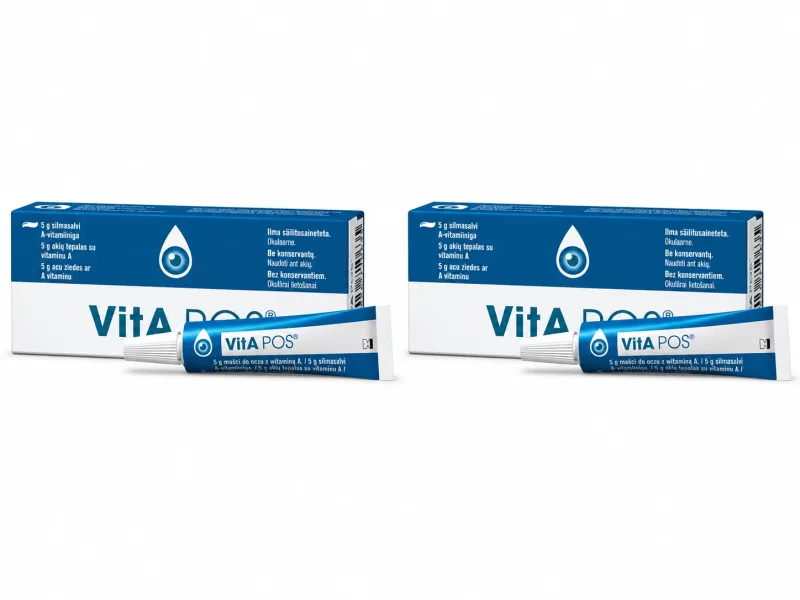 Vita pos, unguent pentru ochi, fără conservanți, 2x5 g — preț și oferte