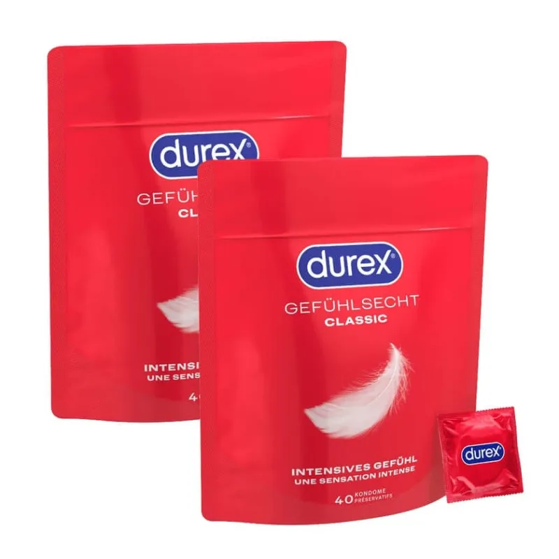 Prezervative ultramoale DUREX Sensitive 2X40 buc. — preț și oferte