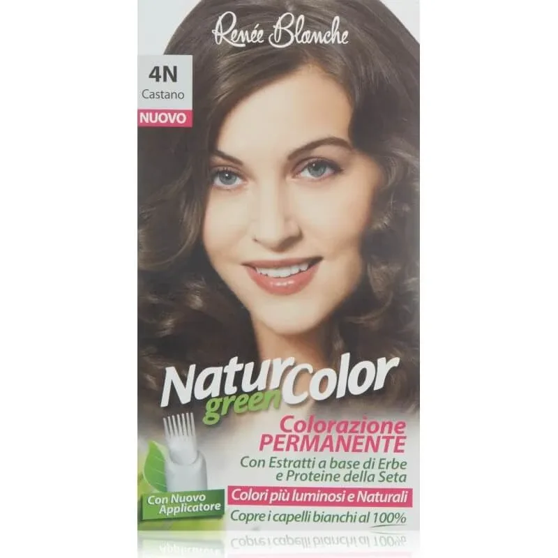 Renee Blanche Natur Green Color – vopsea de păr nr. 4n, castaniu — preț și oferte