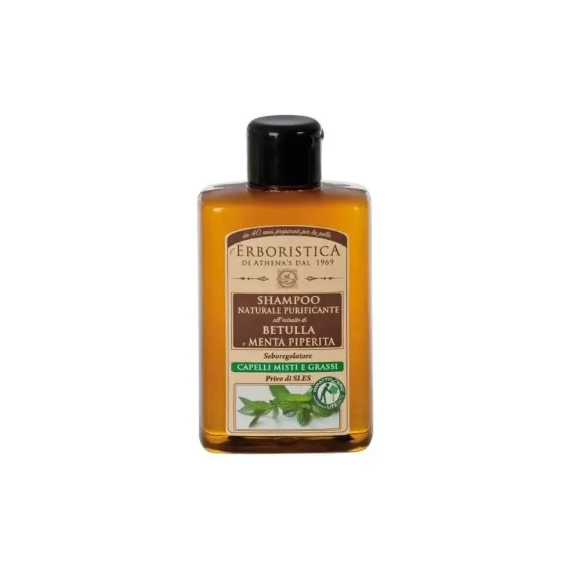 Produs pe bază de plante: mesteacăn și mentă piperată – șampon purificator pentru păr mixt și gras, 300 ml — preț și oferte