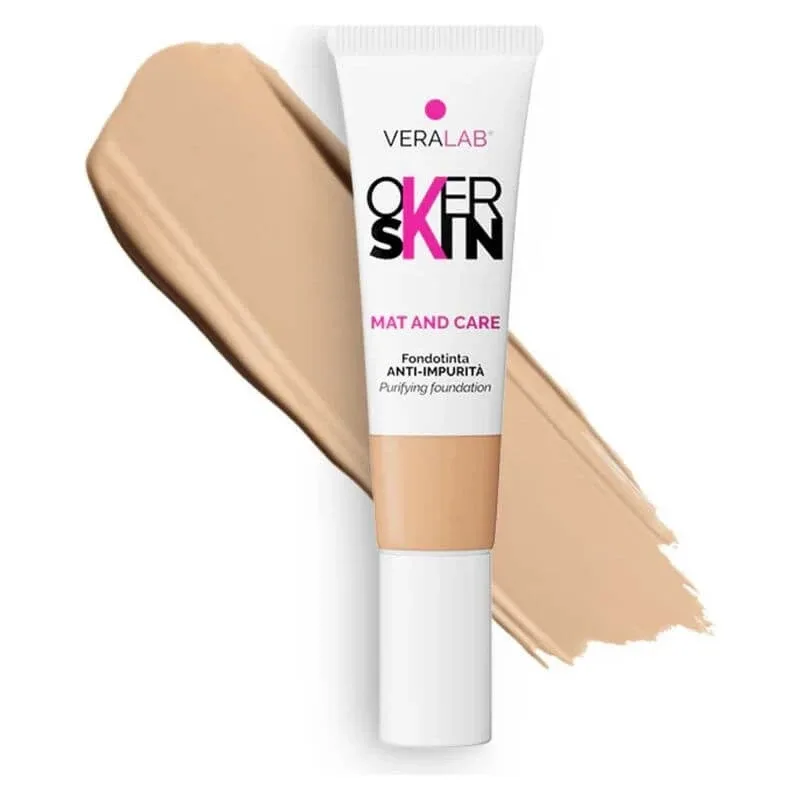 Veralab Overskin mat and care – fond de ten anti-imperfecțiuni nr. 6.5 chihlimbar — preț și oferte