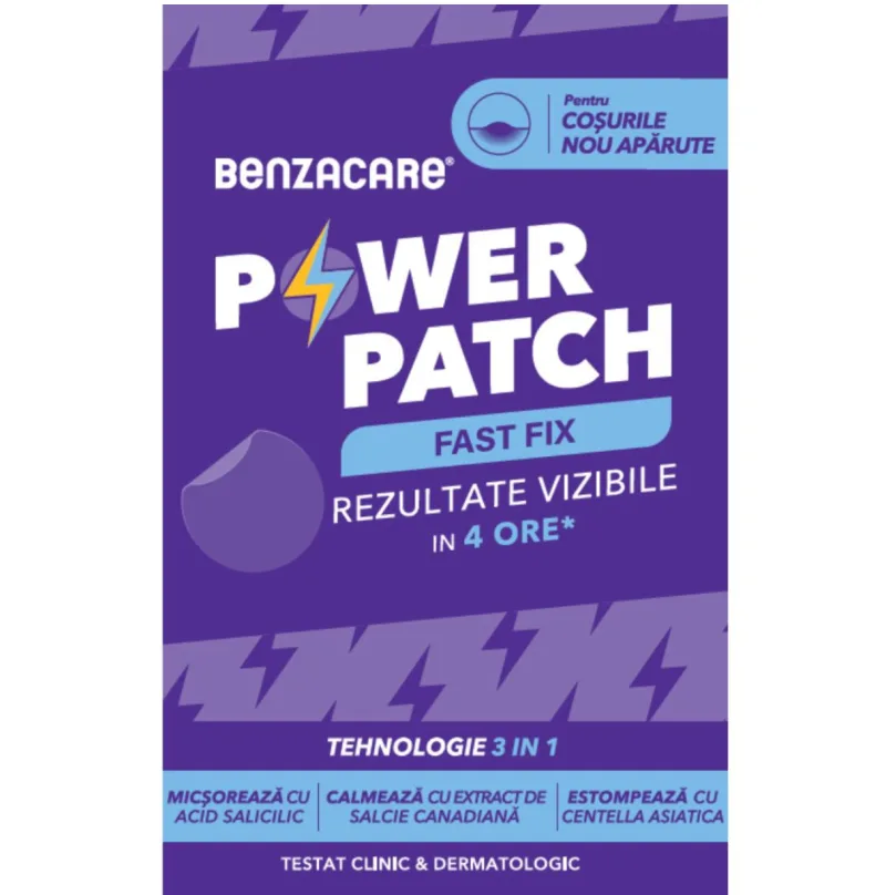 Plasturi anti-acnee Power Patch Fast Fix Benzacare, Galderma International | 36 buc — preț și oferte