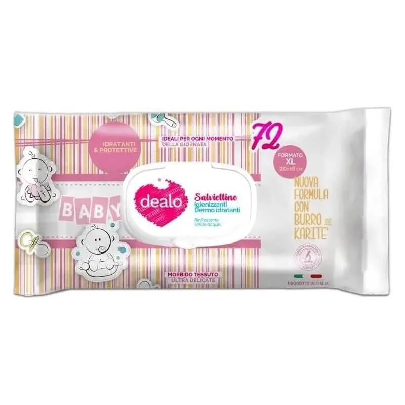 Dealo 72 de șervețele demachiante cu unt de karité, format XL — preț și oferte