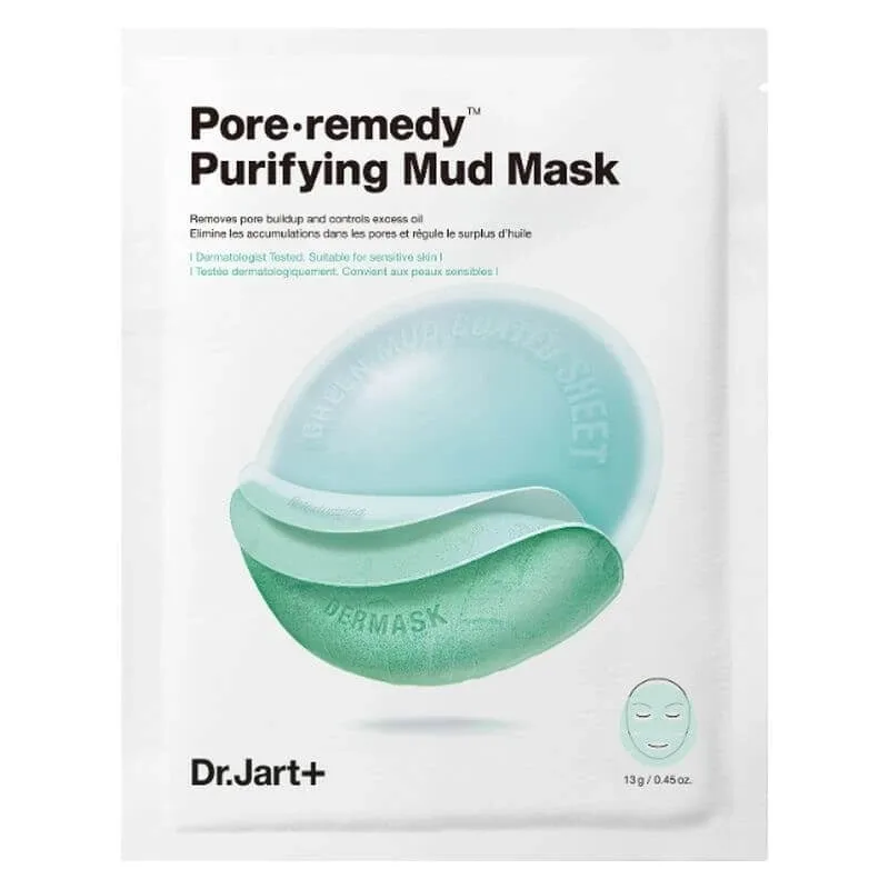 Dr.jart+ Dermask pore-remedy purifying mud mask – mască exfoliantă pentru puncte negre și sebum, 13 g — preț și oferte