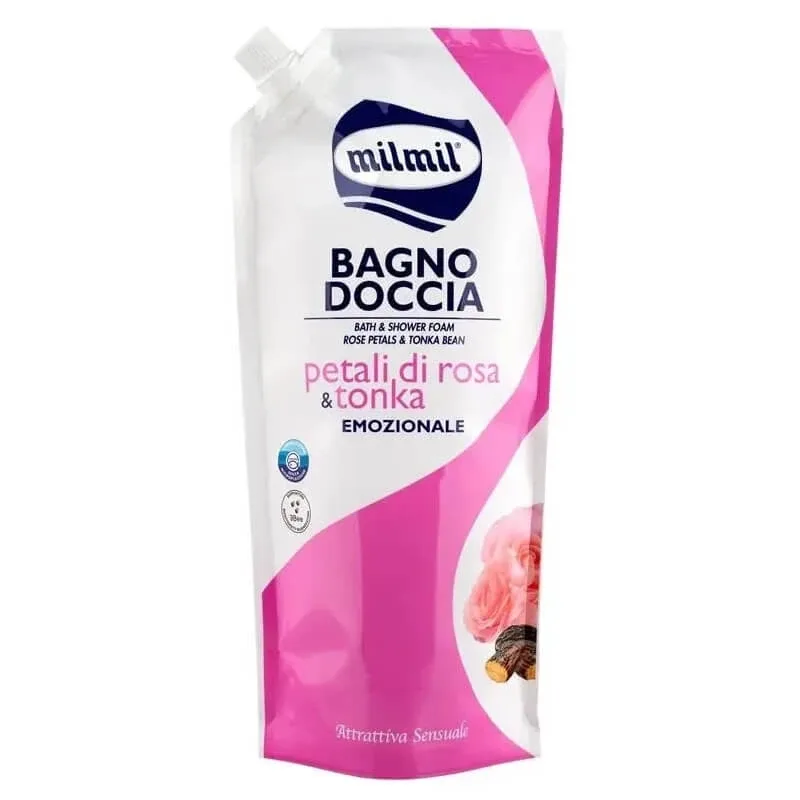 Mil mil Petali di rosa &amp; tonka - gel de duș și baie - rezerve de 750 ml — preț și oferte