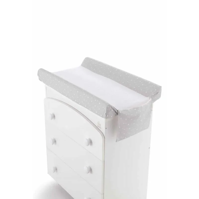 Italbaby Husă pentru masa de schimbat scutece, cu bandă centrală din bumbac frotir și buzunar lateral pentru obiecte, 50x80 cm – steluțe roz — preț și oferte