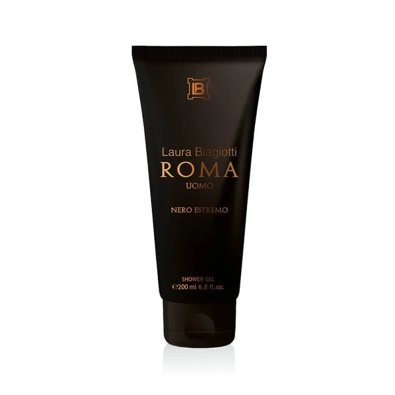Laura Biagiotti Roma pentru bărbați, negru extrem – gel de duș 200 ml — preț și oferte