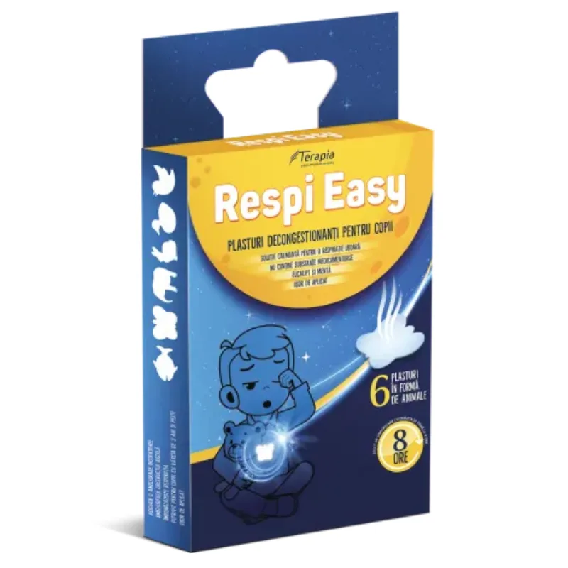Plasturi decongestionanti pentru copii RESPI EASY, Terapia | 6 plasturi — preț și oferte