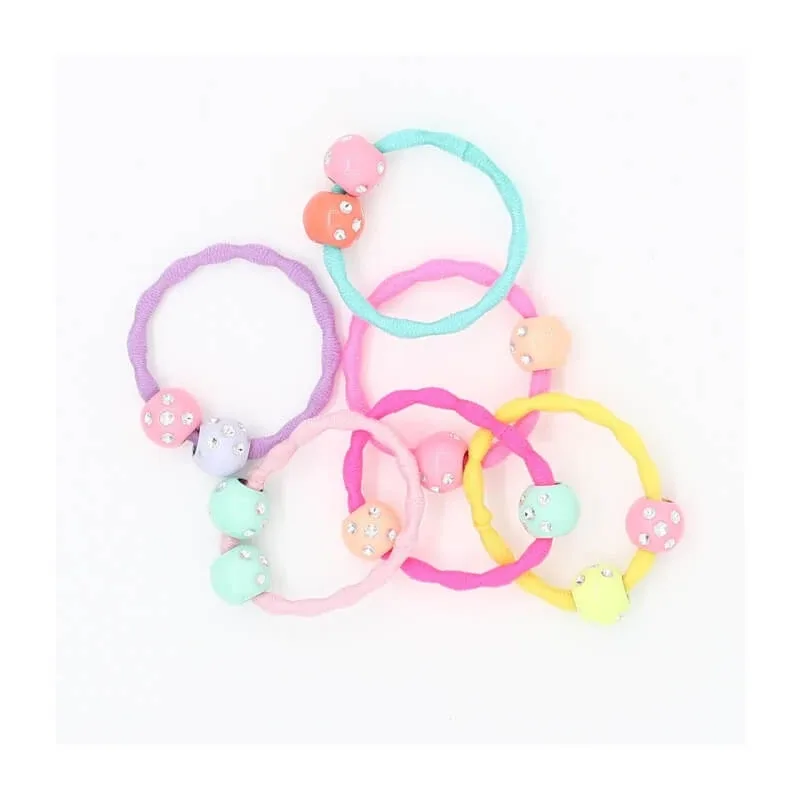 Ib fashion hair: elastic de păr cu biluțe colorate și strasuri sclipitoare — preț și oferte