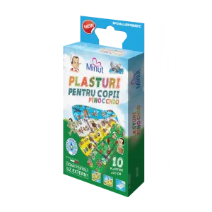 Plasturi pentru copii Pinochio 2 X 7CM, 10 BUC, Minut