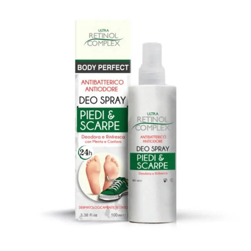 Retinol complex Spray dezinfectant pentru picioare și încălțăminte – cu mentă și camfor, pentru protecție 24 de ore, 100 ml — preț și oferte