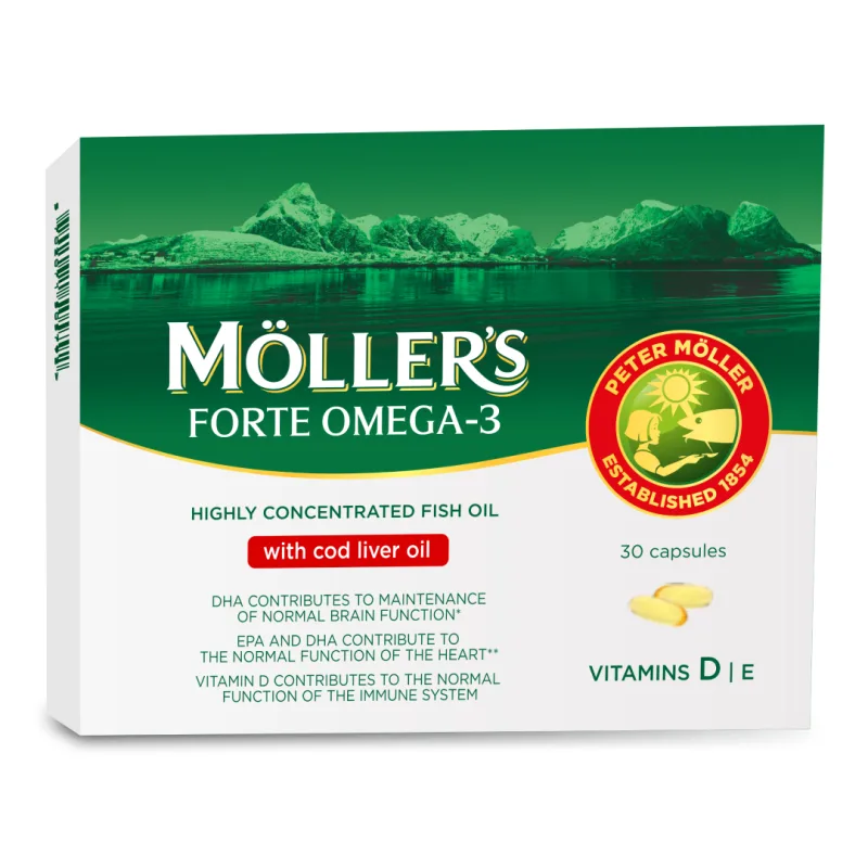 Omega 3 Forte, 30 capsule, Moller's — preț și oferte