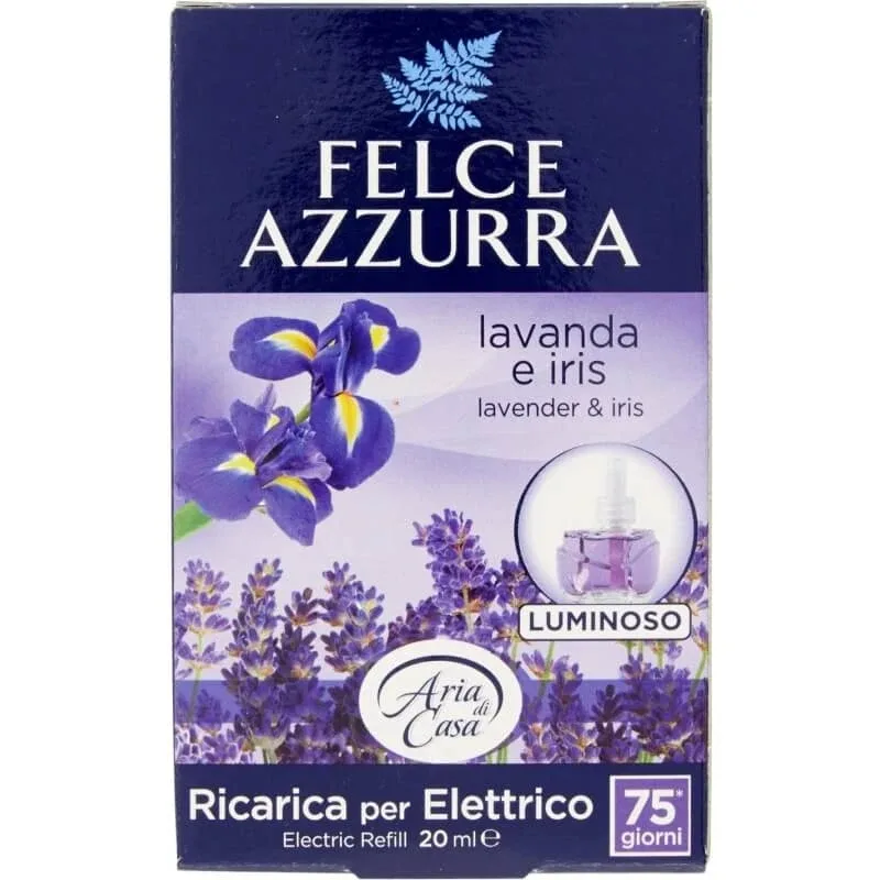 Felce Azzurra – Deodorant de cameră, rezerve pentru difuzor electric luminos, cu aromă de talc și lavandă — preț și oferte