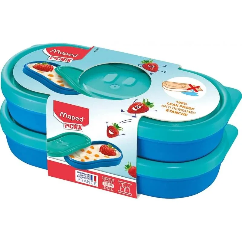 Maped Picnik - 2 cutii pentru gustări, albastre — preț și oferte