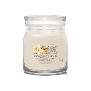 Yankee Candle Signature Vanilla Crème Brûlée – lumânare în borcan mediu, 368 g