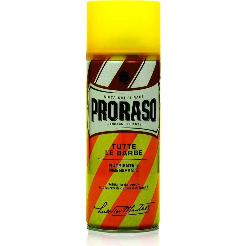 Proraso spumă de ras hrănitoare și regenerantă pentru toate tipurile de barbă, 400 ml — preț și oferte