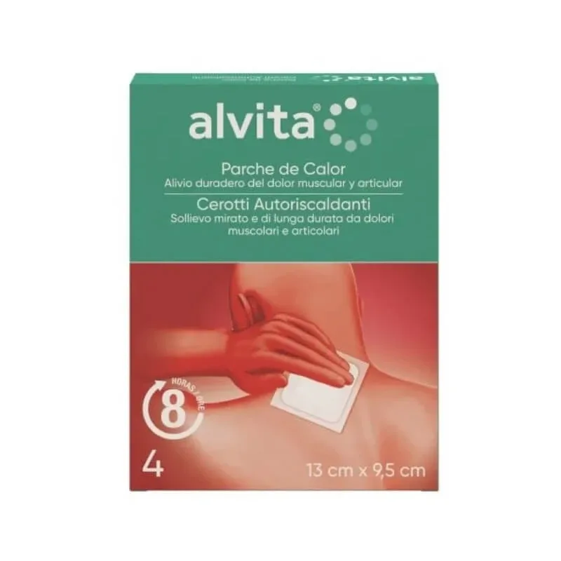 Alvita – plasture autoîncălzitor pentru dureri și rigiditate articulară – 4 plasturi de 13 x 9,5 cm — preț și oferte