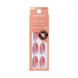 Kiss Bare but better – 30 de unghii false de culoare roz