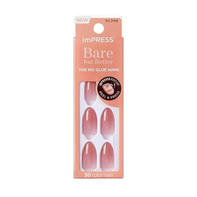 Kiss Bare but better – 30 de unghii false de culoare roz — preț și oferte