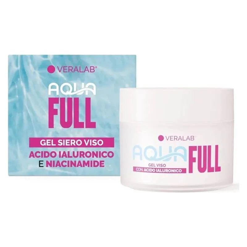 Veralab Aqua full – gel-ser hidratant, regenerant și anti-îmbătrânire pentru față, cu acid hialuronic și niacinamidă, 50 ml — preț și oferte