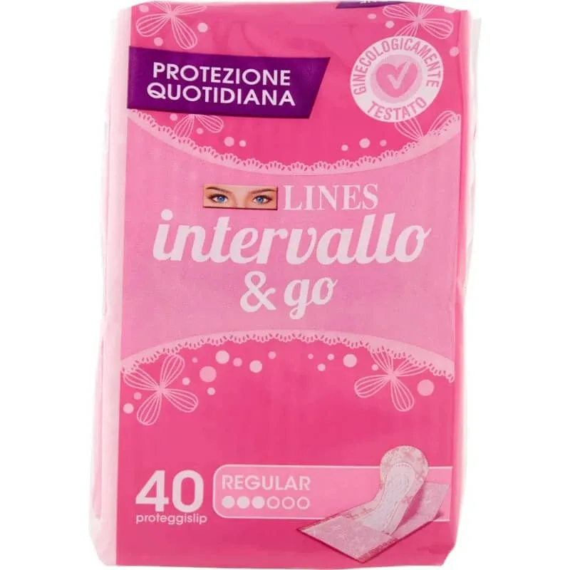Lines Intervallo &amp; Go – 40 de protecții pentru chiloți pliate, hipoalergenice — preț și oferte