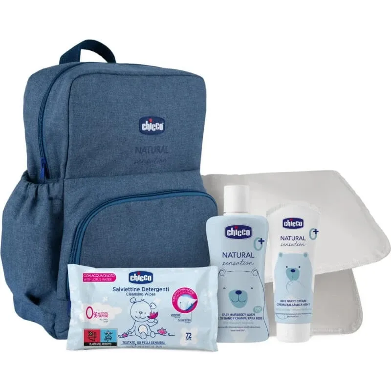 Chicco Natural Sensation – set rucsac cu masă de schimb pliabilă — preț și oferte