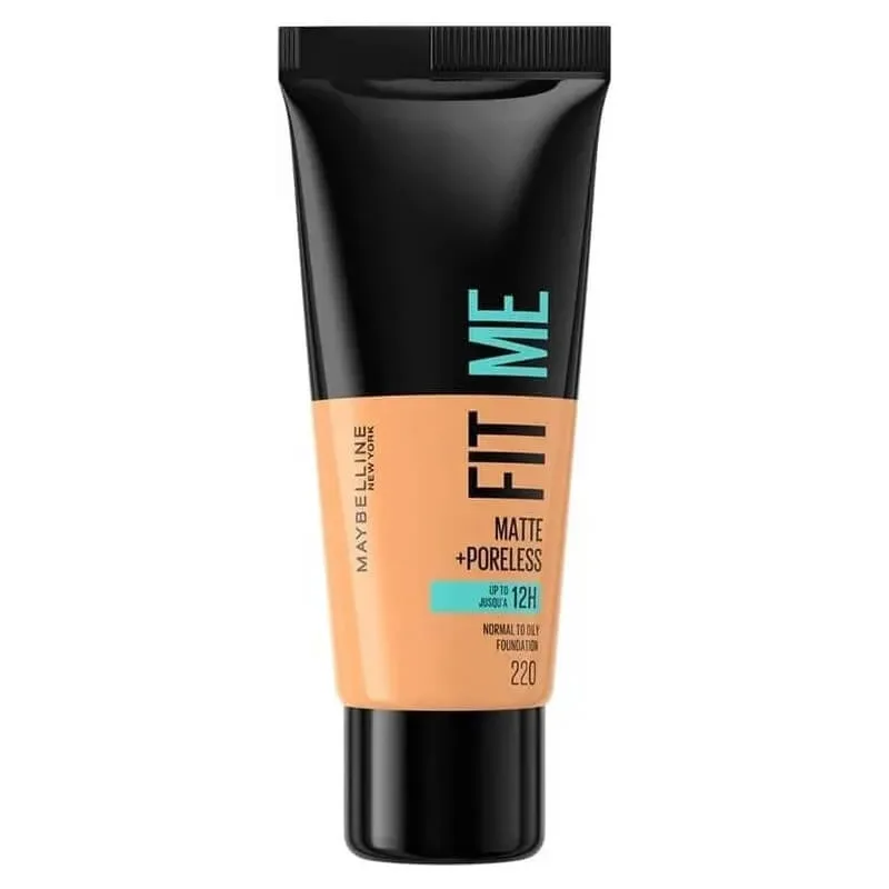 Maybelline Fit Me Matt &amp; Poreless – fond de ten lichid – nr. 220 natural beige Maybelline New York — preț și oferte