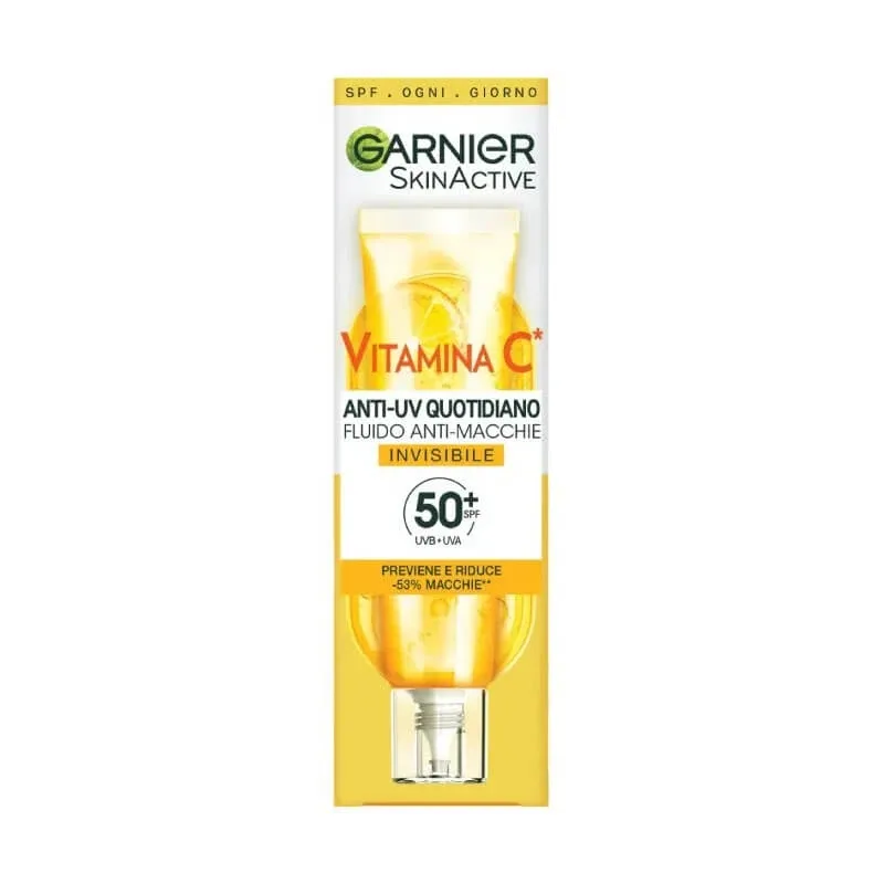 Garnier Skin Active Vitamina C SPF 50+ Protecție anti-UV zilnică – Fluid invizibil împotriva petelor, 40 ml — preț și oferte