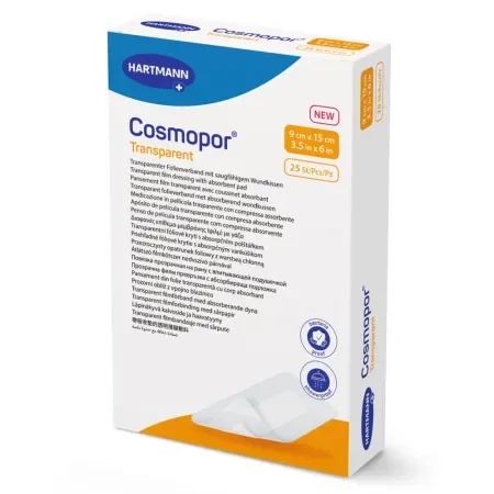 PLASTURI TRANSPARENTI 9X15CM COSMOPOR X25BUC HARTMANN — preț și oferte