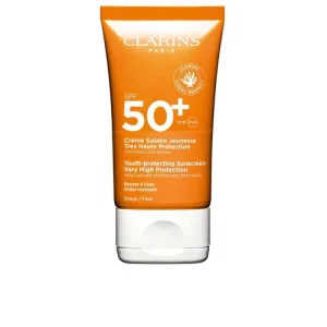 Clarins cremă de protecție solară pentru față SPF 50+, Jeunesse, protecție foarte ridicată, 50 ml
