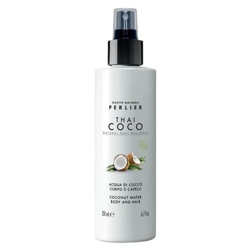 Perlier Thai Coco – apă de cocos hidratantă pentru corp și păr, cu parfum tropical, 200 ml — preț și oferte