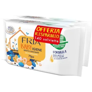 Fria Baby igienă - 2 x 70 șervețele igienizante cu ulei de argan