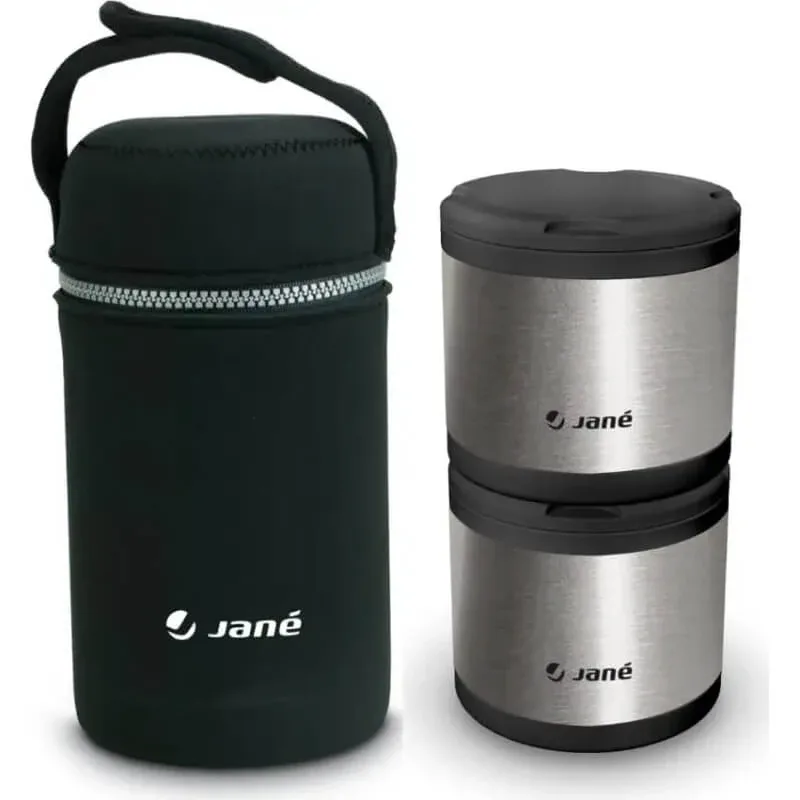 Jane Thermos – recipient dublu pentru mâncare din oțel inoxidabil, cu 2 recipiente individuale de 500 cc — preț și oferte