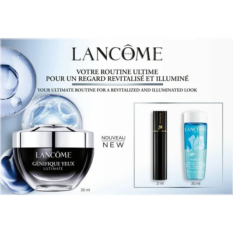 Set Lancôme Génifique Yeux Ultimate – cremă pentru conturul ochilor 20 ml + rimel 2 ml + demachiant bifazic pentru ochi 30 ml — preț și oferte