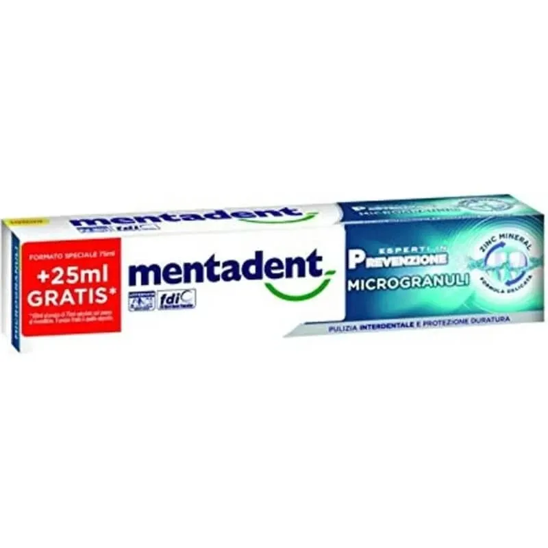 Mentadent Microgranuli – pastă de dinți anti-placă 75+25 ml — preț și oferte