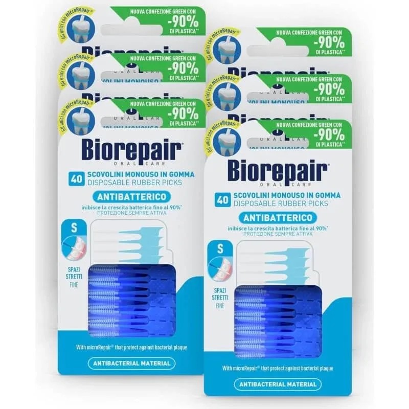 Biorepair 40 periuțe antibacteriene din cauciuc fin pentru spații înguste — preț și oferte