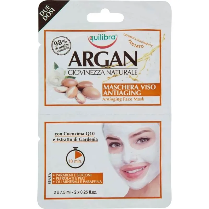Equilibra argan – mască facială anti-îmbătrânire, ambalaj cu două doze de 15 ml — preț și oferte