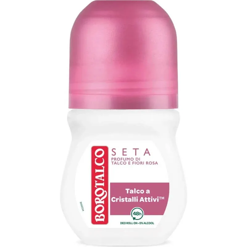 Borotalco Seta, cu parfum de talc și flori de trandafir – deodorant roll-on cu eficacitate de 48 de ore, 50 ml — preț și oferte