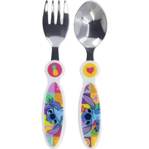 Set de 2 tacâmuri Stor din oțel, cu decorațiuni tip „stitch”