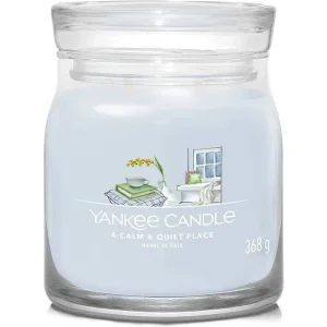 Yankee Candle „A calm &amp; quiet place” – lumânare parfumată în borcan, modelul „Signature Jar”, dimensiune medie