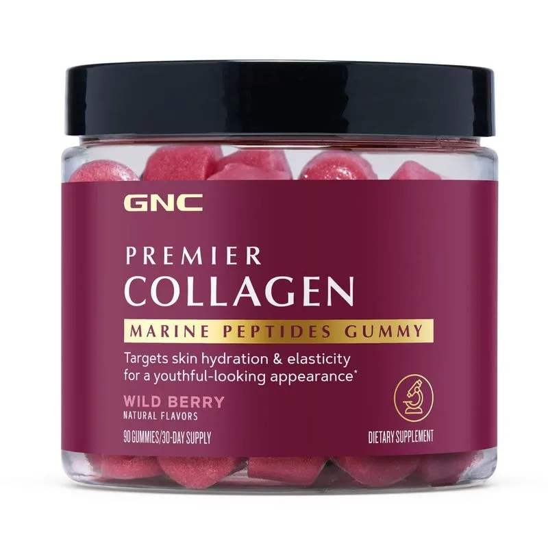 Premier Collagen Marine Peptides Gummy, GNC | 90 buc — preț și oferte
